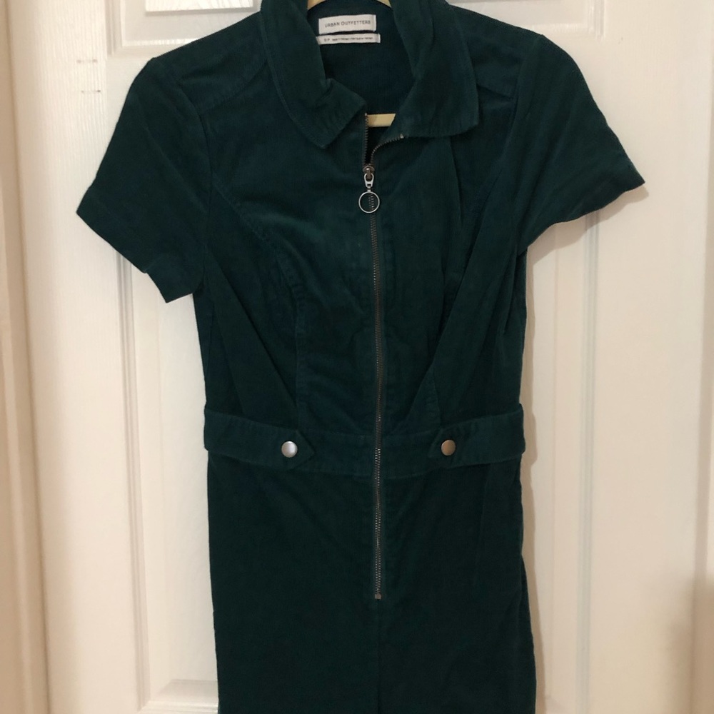 Green urban outfitters zip romper